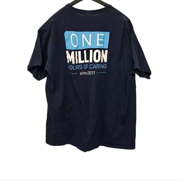 JetBlue for Good Million Hours of Caring Size XL T-Shirt Airline Crewmember Blue - Picture 2 of 9
